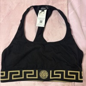 Women's Versace Sports Bra Size S Black & Gold​